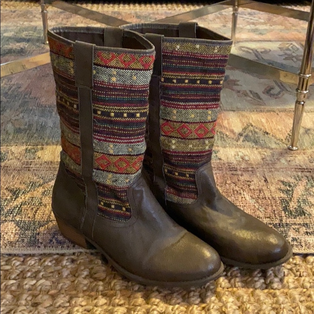 Steve Madden P-Brook Aztec Leather Boot, 9.5